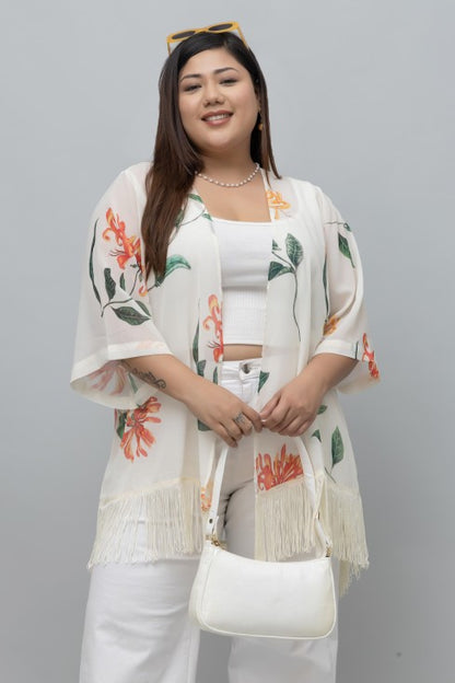 Floral Print Kimono
