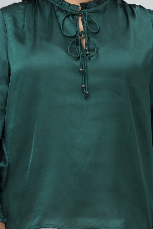 Smocking Satin Top
