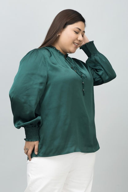 Smocking Satin Top