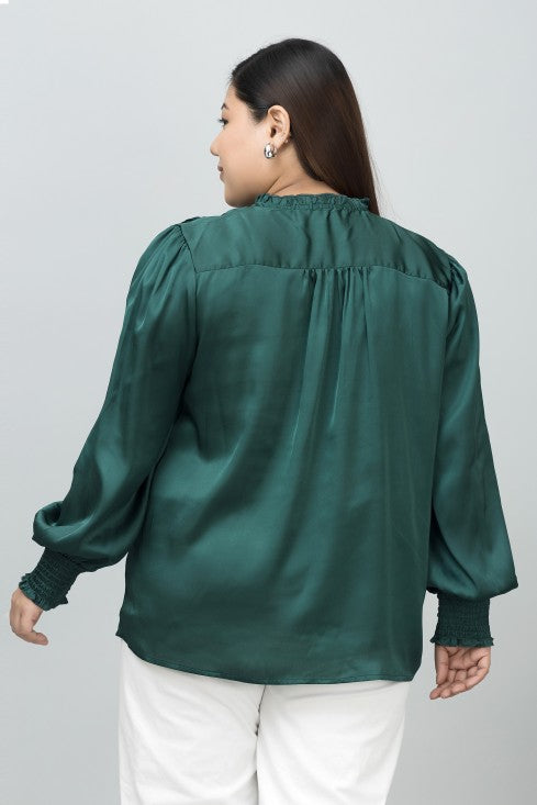 Smocking Satin Top