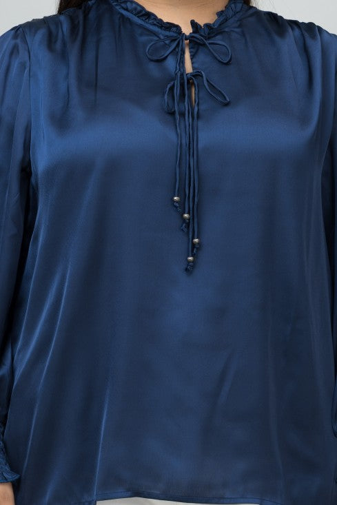 Smocking Satin Top