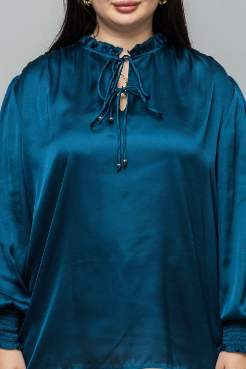 Smocking Satin Top