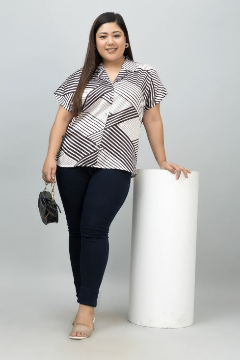 Cuban Collar Satin Shirt