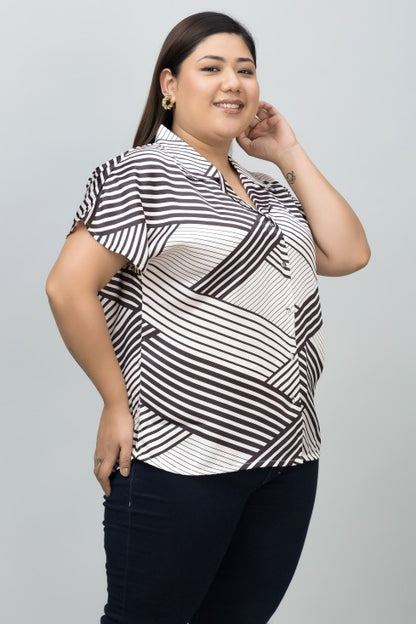 Cuban Collar Satin Shirt