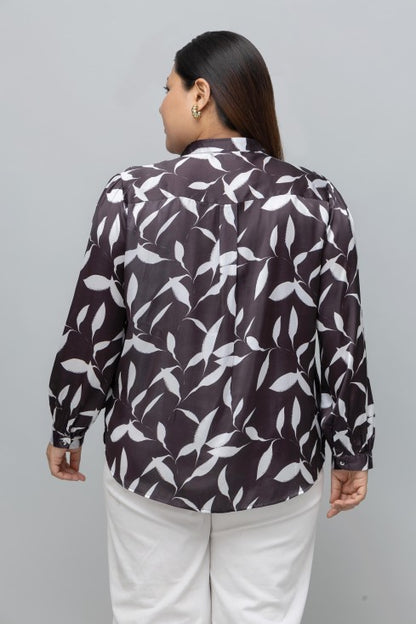 Floral Print Satin Shirt