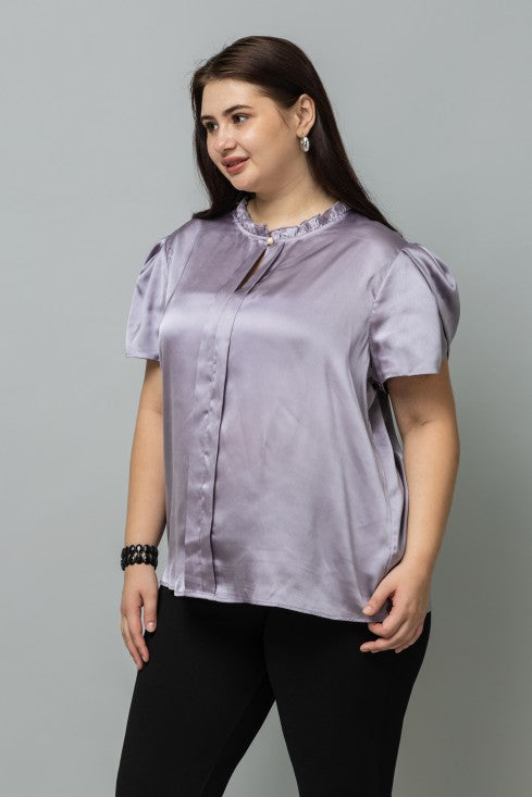 Tulip Sleeves Satin Top