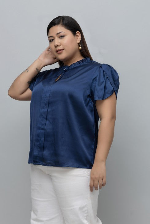 Tulip Sleeves Satin Top