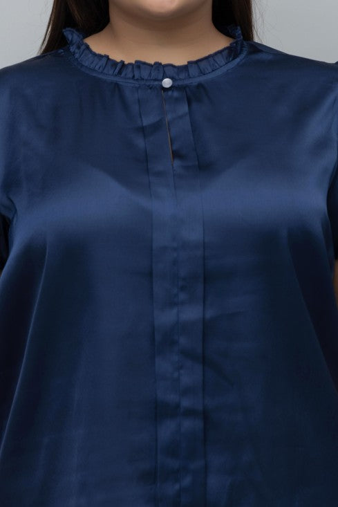 Tulip Sleeves Satin Top