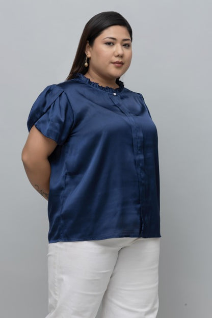 Tulip Sleeves Satin Top