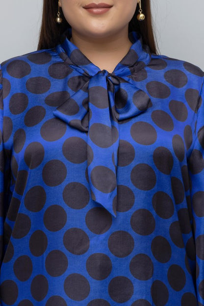 Polka Print Tie Top
