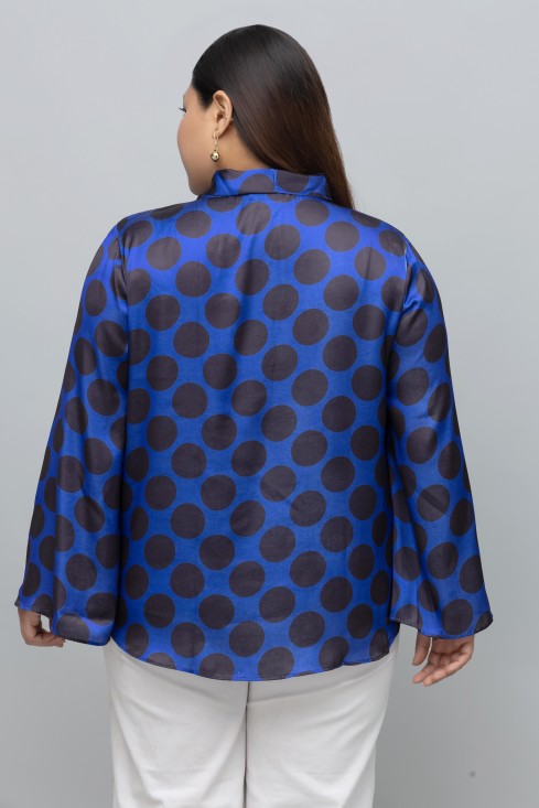 Polka Print Tie Top