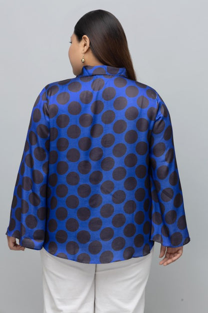 Polka Print Tie Top