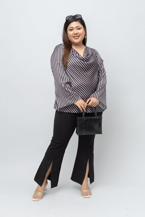 Stripe Satin Top