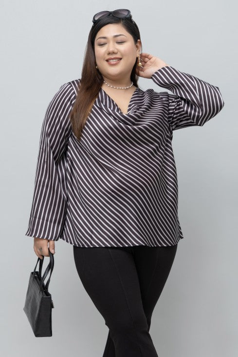 Stripe Satin Top