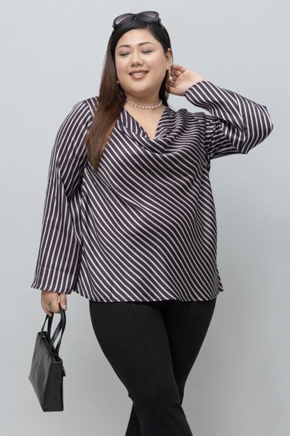 Stripe Satin Top