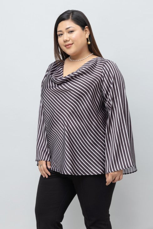 Stripe Satin Top