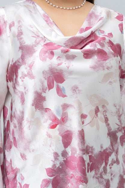Floral Print Satin Top