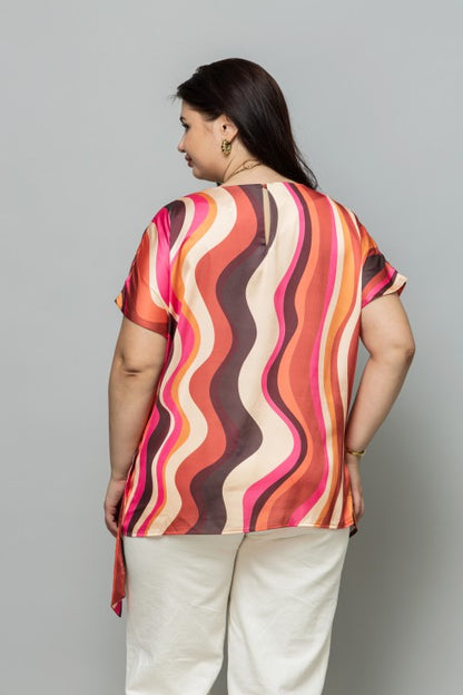 Printed Satin Top