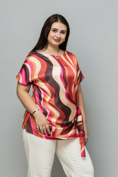 Printed Satin Top