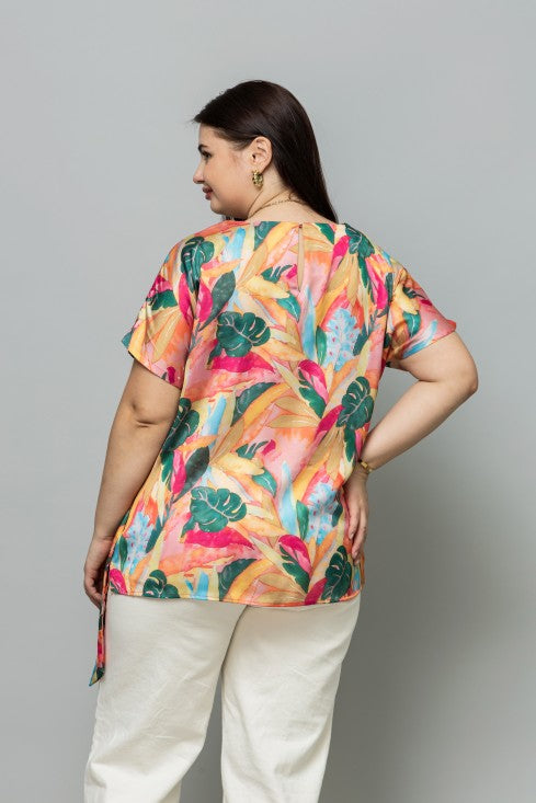 Tropical Print Top