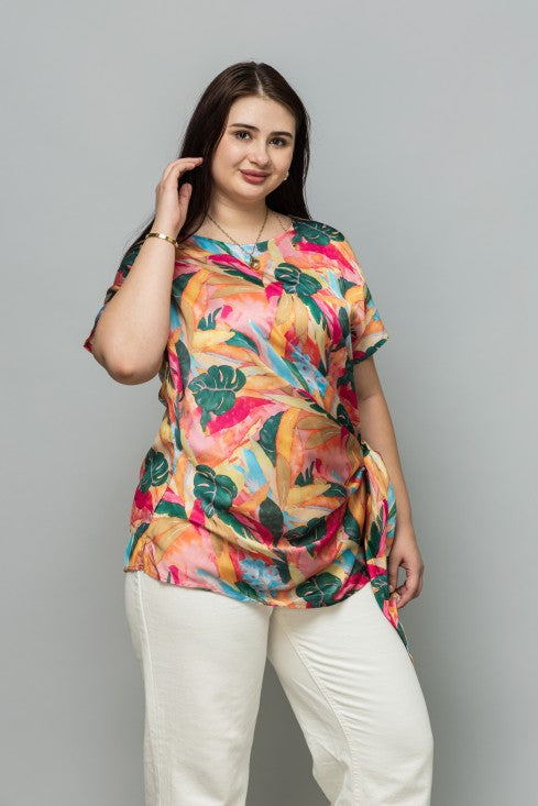 Tropical Print Top