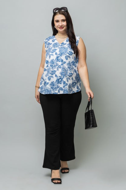 Front Pleated Sleeveless Top