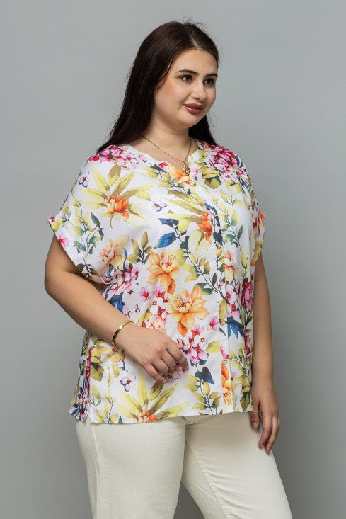 Front Open Band Collar Top
