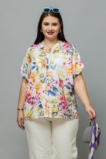 Front Open Band Collar Top