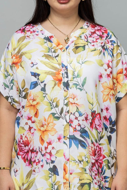 Front Open Band Collar Top