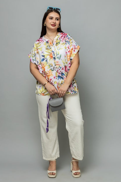 Front Open Band Collar Top