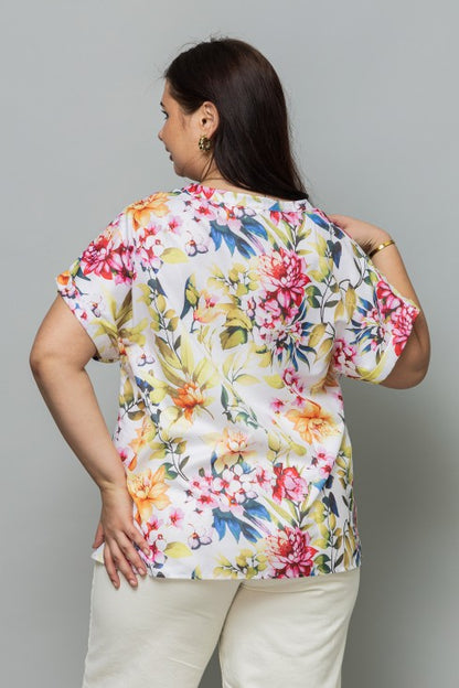 Front Open Band Collar Top