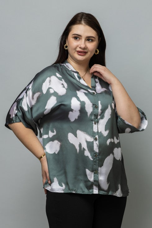 Front Open Short Sleeve Top