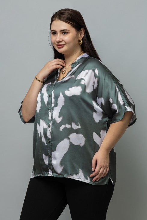 Front Open Short Sleeve Top