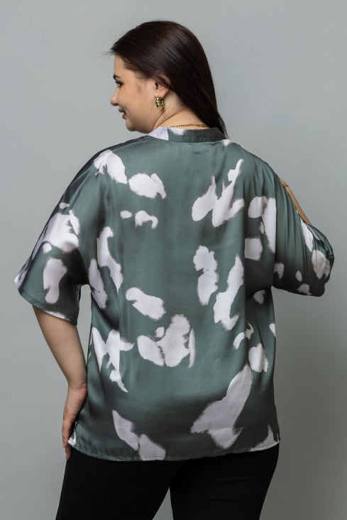 Front Open Short Sleeve Top