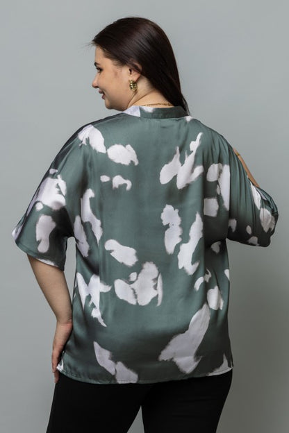 Front Open Short Sleeve Top