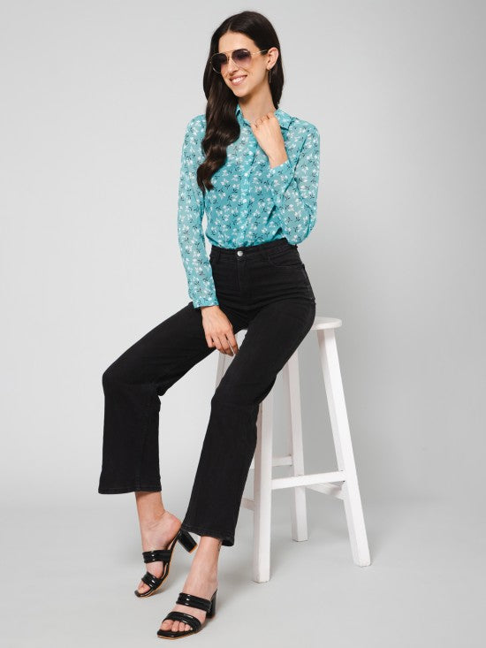 Floral print regular shirt
