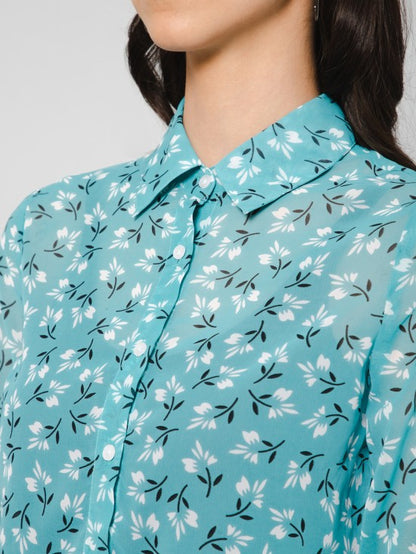 Floral print regular shirt