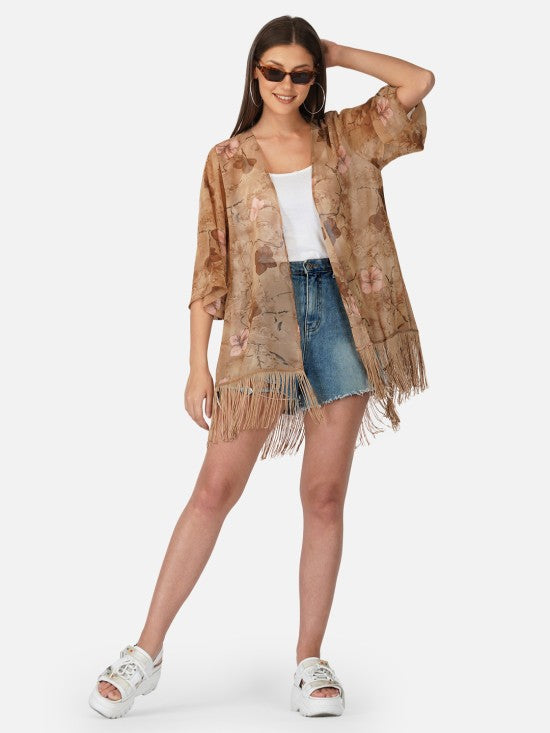 Floral printed Kimono
