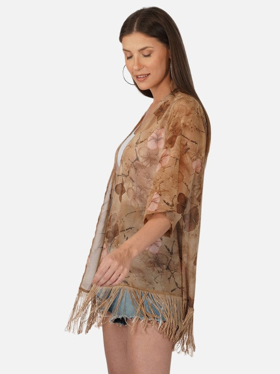 Floral printed Kimono