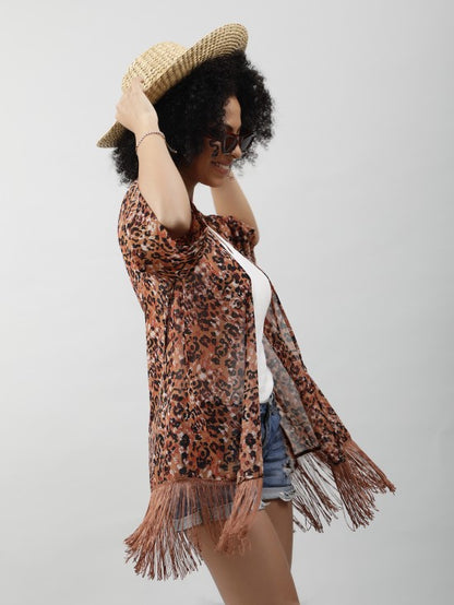 Leopard Print Kimono