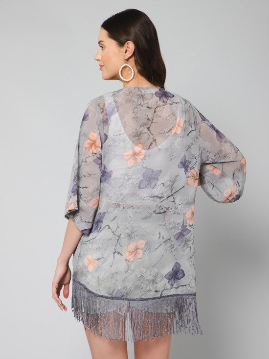 Floral printed Kimono