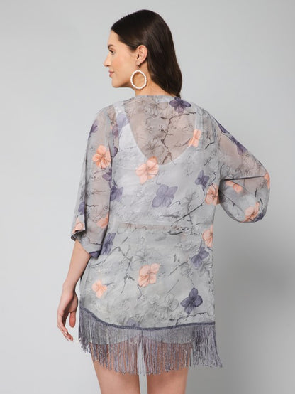 Floral printed Kimono