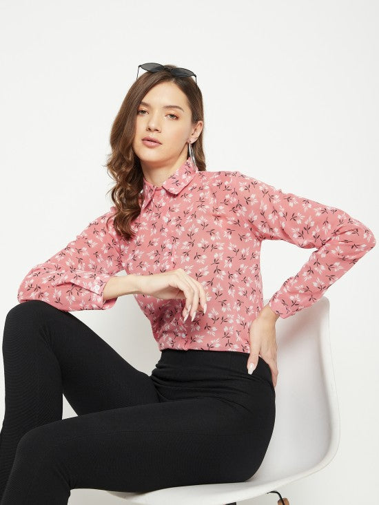 Floral print regular shirt