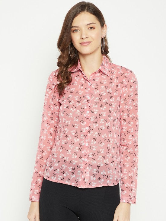 Floral print regular shirt