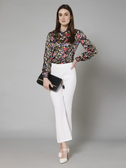 Floral Casual Satin Shirt