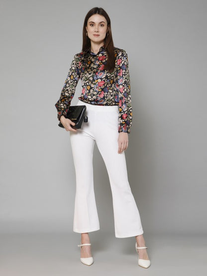 Floral Casual Satin Shirt