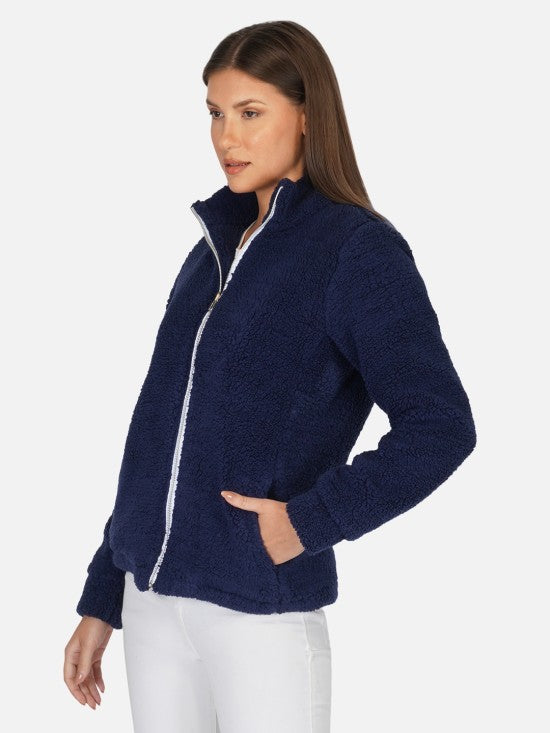 Yarn Fleece Zipper Jacket