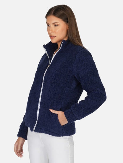 Yarn Fleece Zipper Jacket