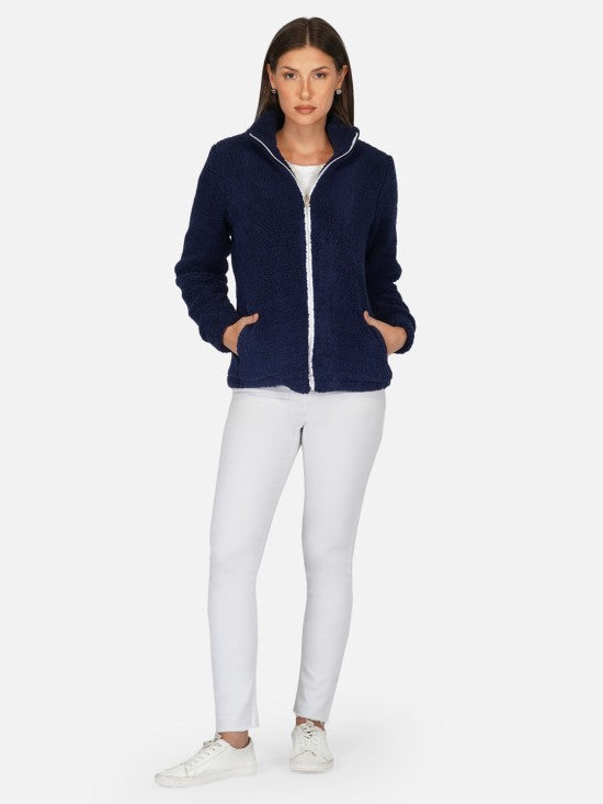 Yarn Fleece Zipper Jacket
