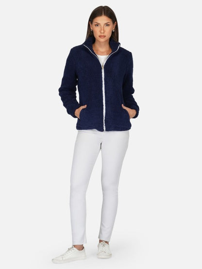 Yarn Fleece Zipper Jacket